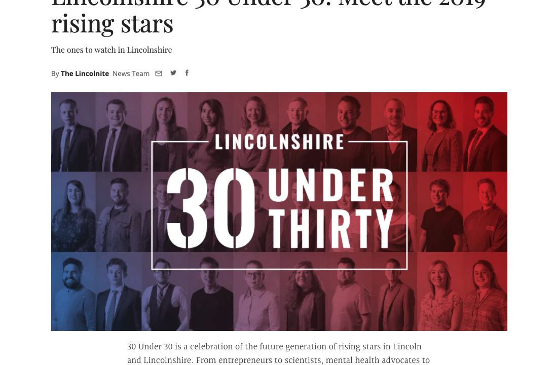 Student Housing Directors Recognised in Lincolnshire’s 30 Under 30 Rising Stars